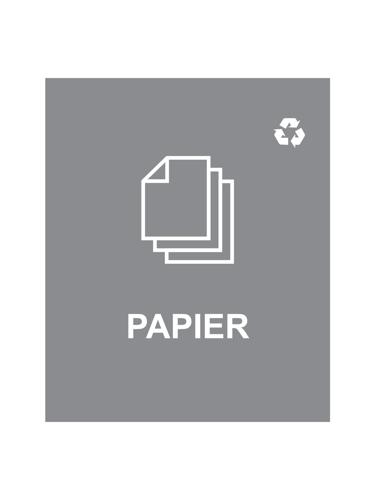SPECTRUM - Single - Cube Slim Sign - Papier - Grey-White