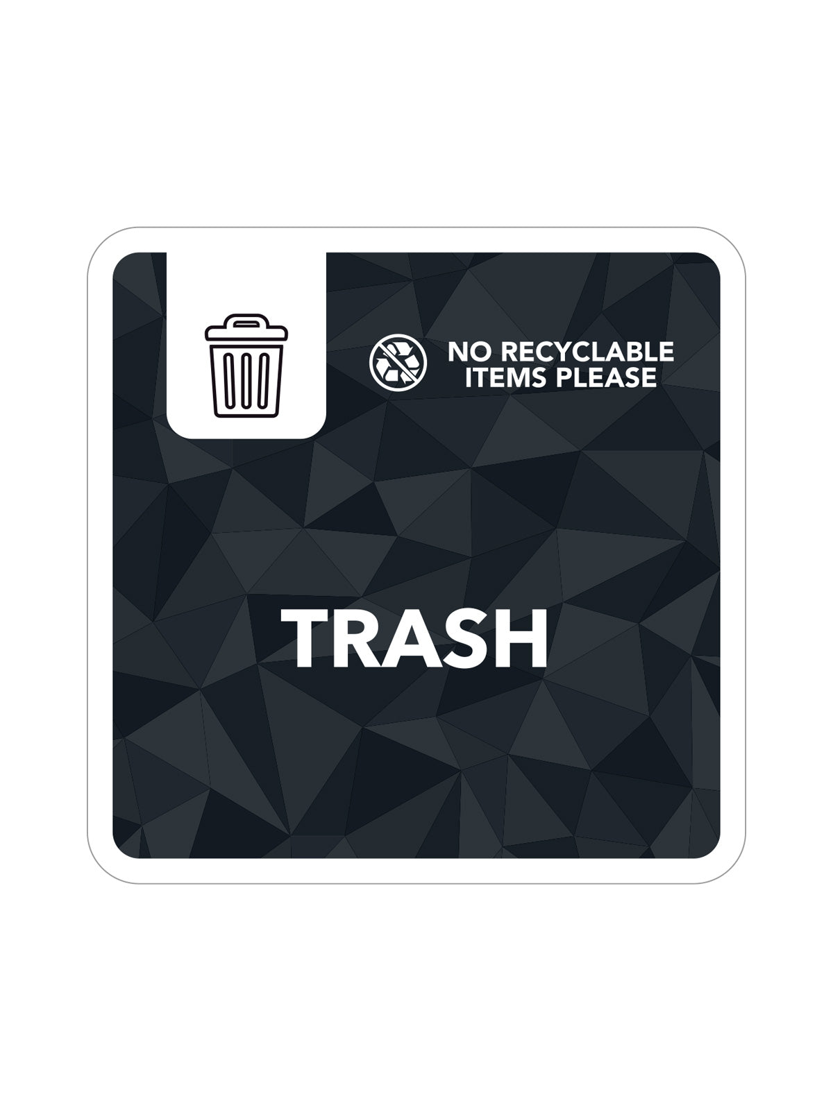 MOSAIC - Label - Trash - Black
