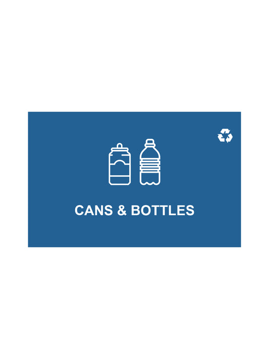 SPECTRUM - Ellipse Single Sign - Cans & Bottles - Blue-White