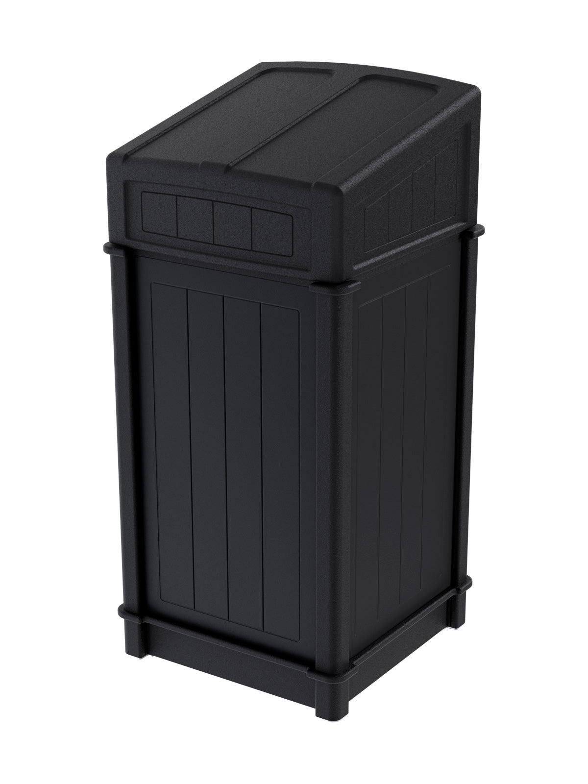 FUSION - Single Stream Front-Load Organics Bin with Full Opening Lid and Door Signage