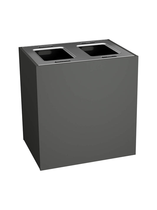 ARISTATA - Double - Kit - XL - Cans & Bottles-Waste - Full - Slate-Stainless Steel