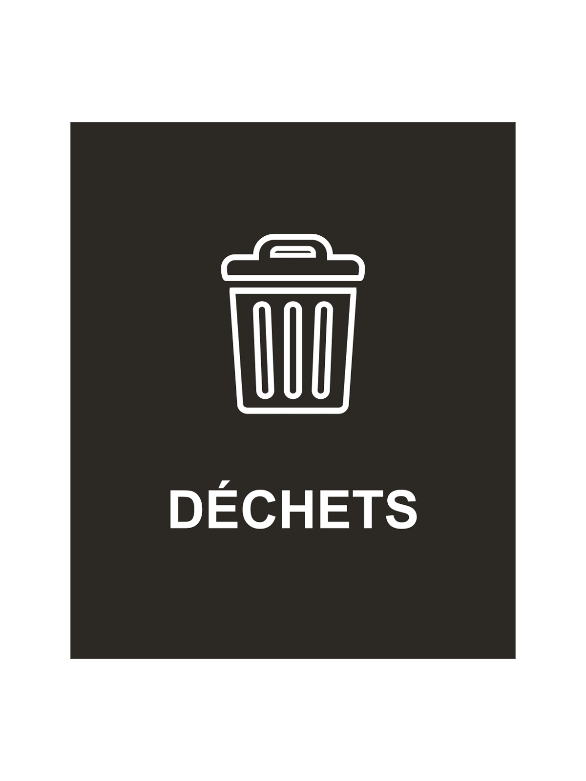 SPECTRUM - Single - Cube Slim Sign - Dechets - Black-White