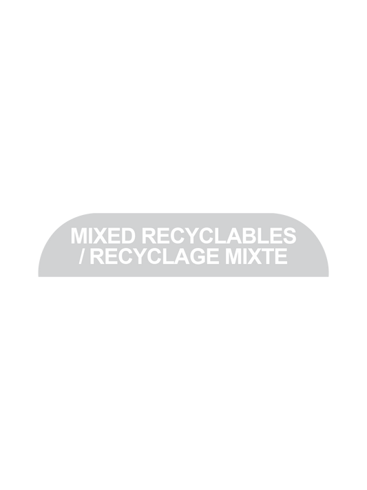 BILLI BOX - Label - Mixed Recyclables-Recyclage Mixte - Clear-White