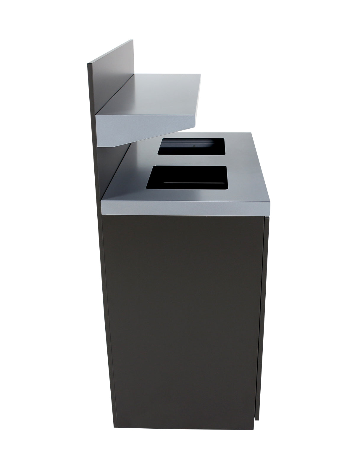 SESSANTA - Double-Stream Station in Slate Finish with Tray Holder