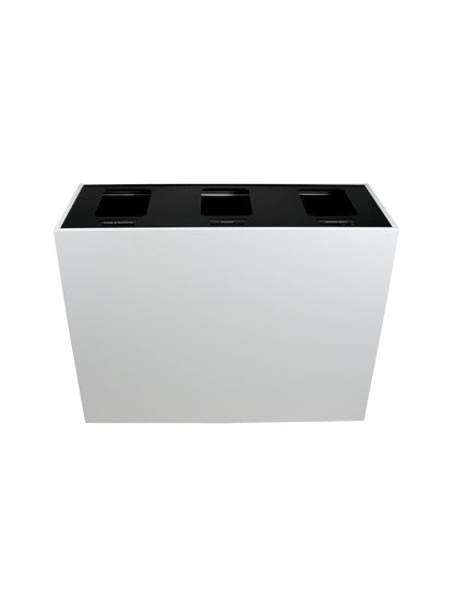 MEZZO - Triple - Hl - Cans & Bottles-Paper-Waste - Full - White-Black