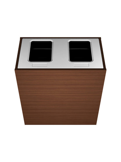 ARISTATA - Double Station, Harvest Leaves Body Finish with Stainless Steel Full-Opening Lid