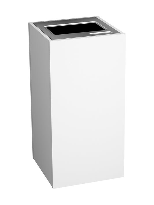 ARISTATA - Single Stream Bin, Glacier Finish Body with Full Opening Stainless Steel Lid