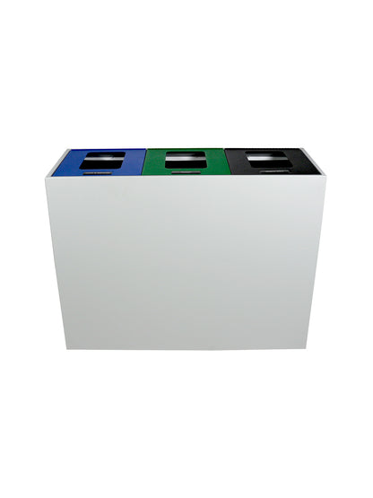 MEZZO - Triple - Ml - Cans & Bottles-Paper-Waste - Full - White-Blue-Green-Black