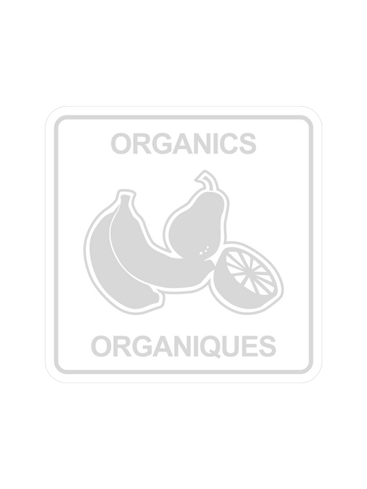 WASTE WATCHER - Label - Organics-Organiques - Clear-White