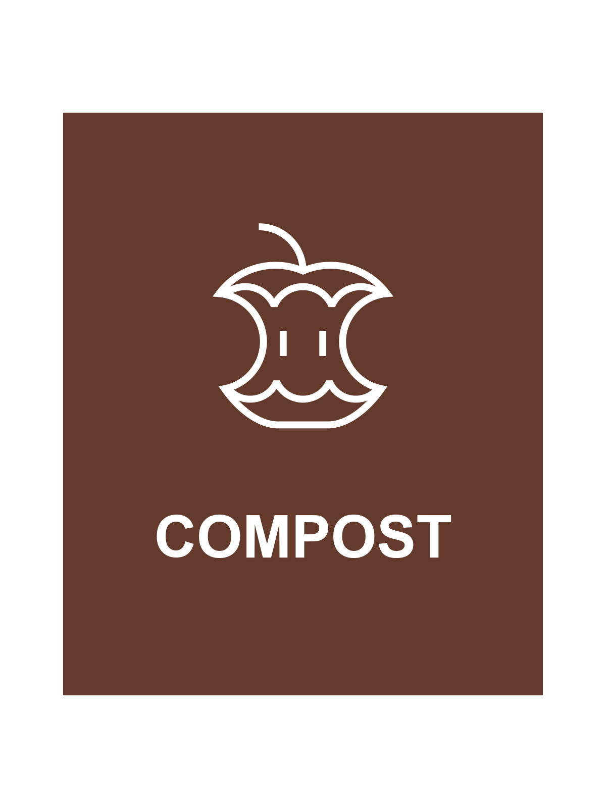 SPECTRUM - Cube Slim Sign - Compost - Brown-White – Busch Systems | Canada