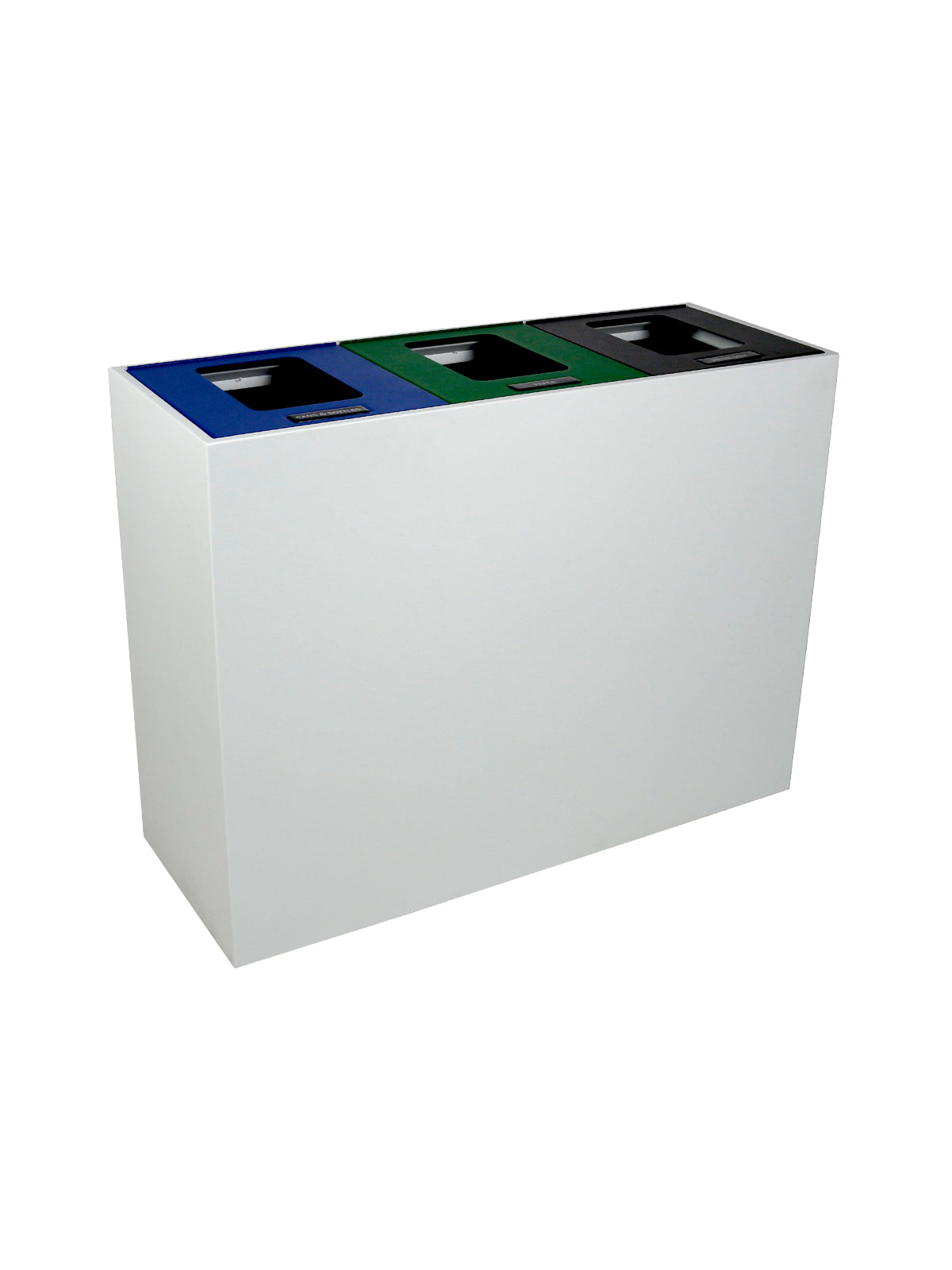 MEZZO - Triple - Ml - Cans & Bottles-Paper-Waste - Full - White-Blue-Green-Black