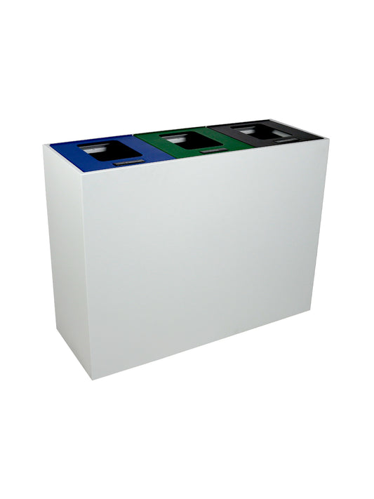 MEZZO - Triple - Ml - Cans & Bottles-Paper-Waste - Full - White-Blue-Green-Black