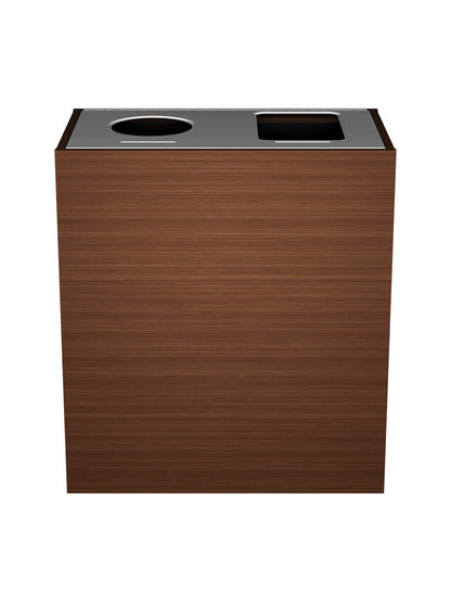 ARISTATA - Double Station, Harvest Leaves Body Finish with Stainless Steel Circle/Full Opening Lid