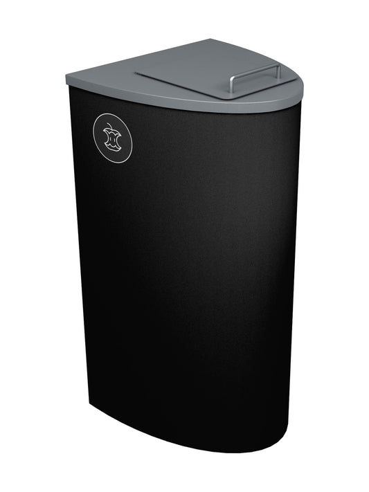 SPECTRUM - Black Ellipse with Lift Lid and 'Organics' Body Label