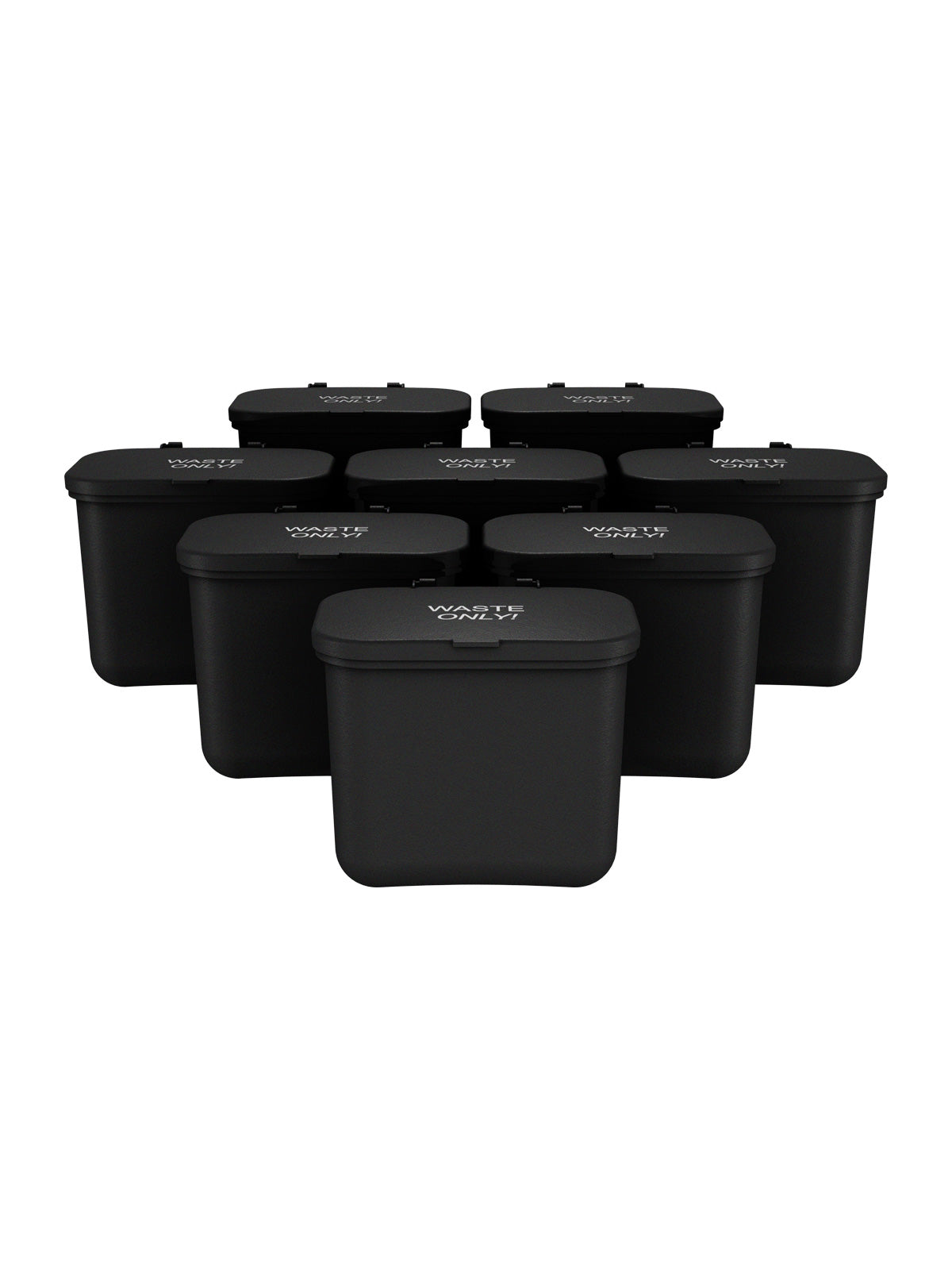 HANGING WASTE BASKET (8) - Single - Kit - Waste - Solid Lift - Black PCR