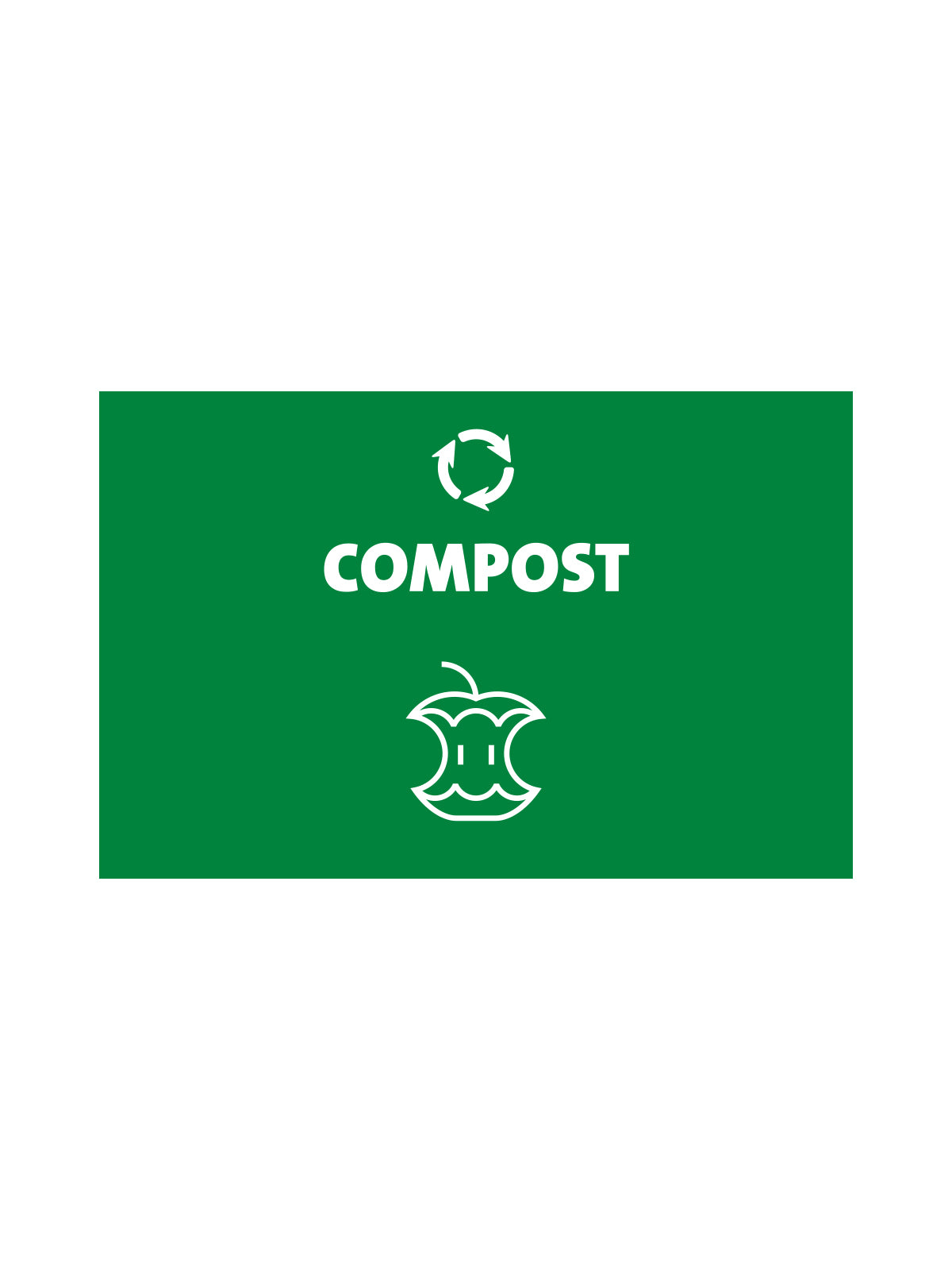 EVOLVE - Sign - Compost - Green-White