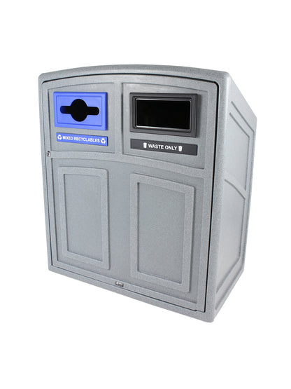 UPTOWN - Double - Kit - Mixed Recyclables-Waste - Mixed-Full - Greystone