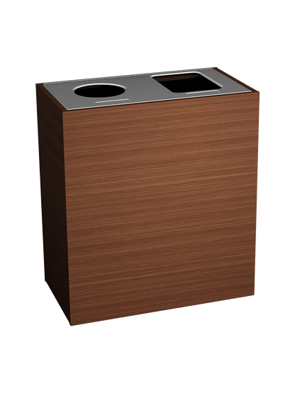 ARISTATA - Double Station, Harvest Leaves Body Finish with Stainless Steel Circle/Full Opening Lid