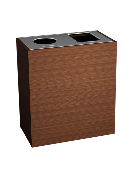 ARISTATA - Double Station, Harvest Leaves Body Finish with Stainless Steel Circle/Full Opening Lid