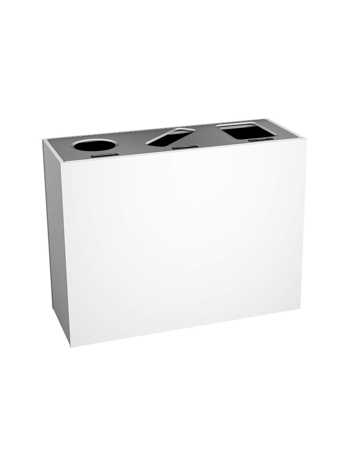 ARISTATA - Triple - Select - Cans & Bottles-Paper-Waste - Circle-Slot-Full - Glacier