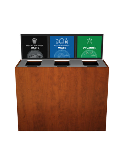 ARISTATA - Triple - Kit - Waste-Mixed Recyclables-Organics - Full-Full-Full - Midsummer Flame