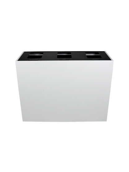 MEZZO - Triple - Hl - Cans & Bottles-Paper-Waste - Full - White-Black