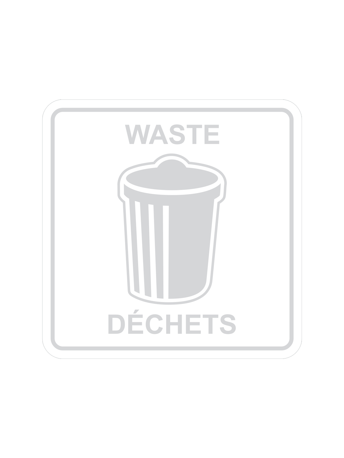WASTE WATCHER - Label - Waste-Dechets - Clear-White
