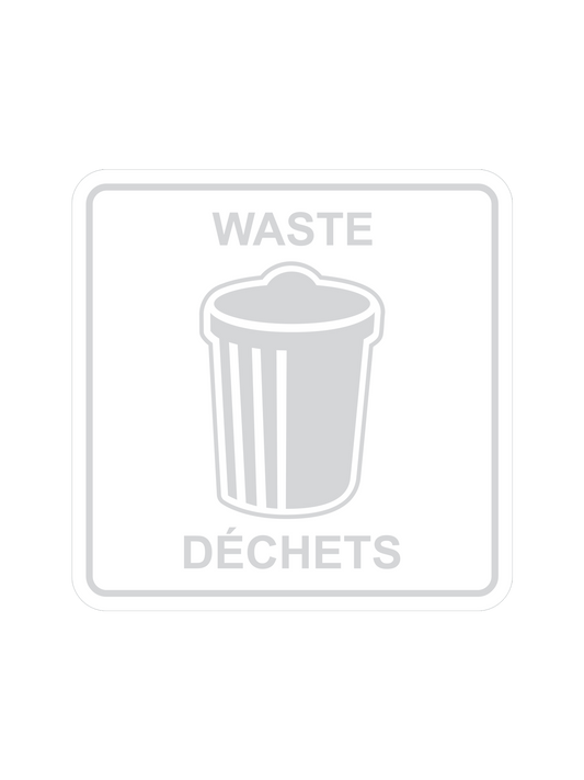 WASTE WATCHER - Label - Waste-Dechets - Clear-White