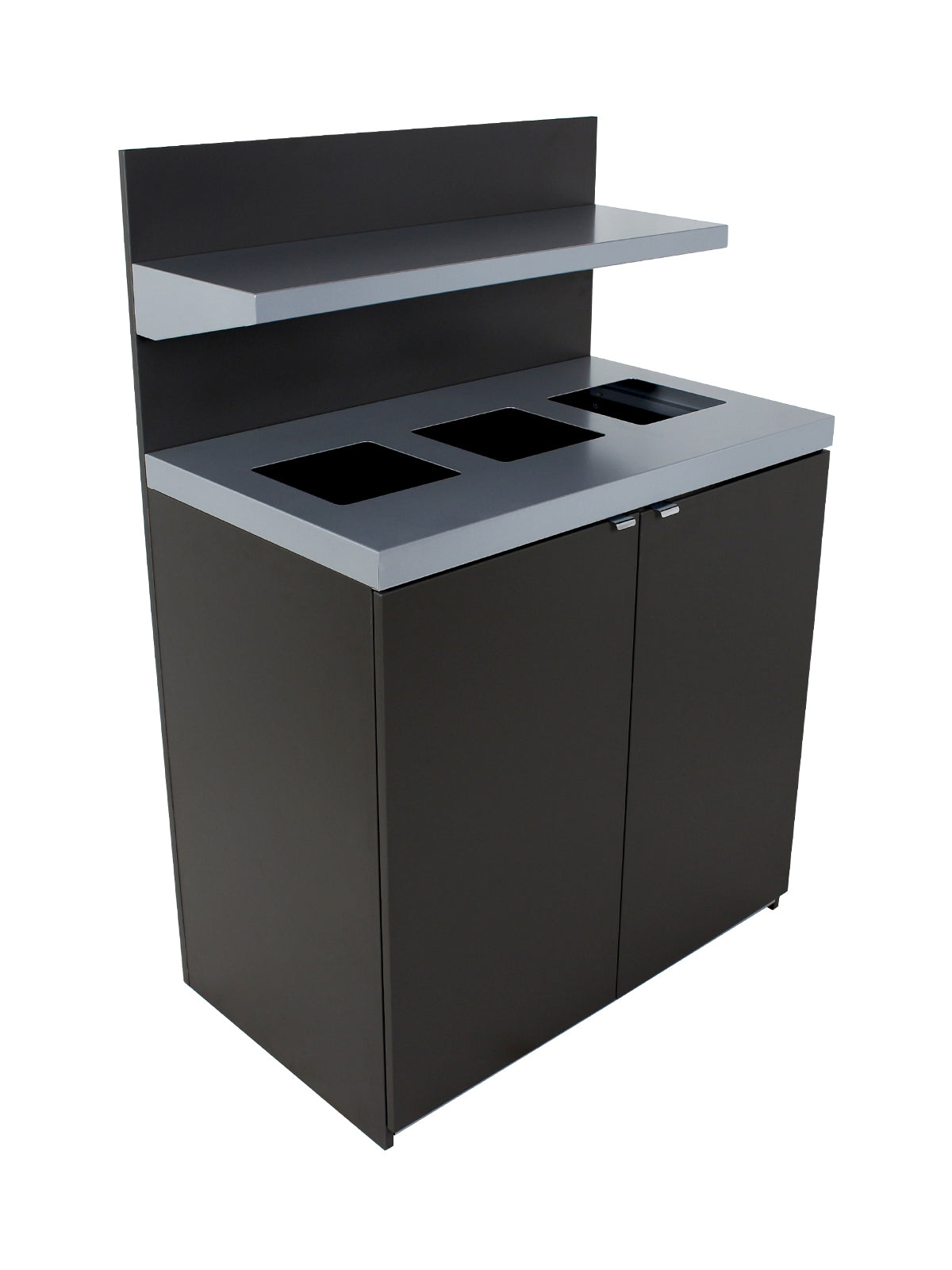 SESSANTA - Triple Stream Station in Slate Finish with Tray Holder