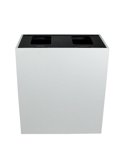 MEZZO - Double - Hl - Mixed Recyclables-Waste - Full - White-Black