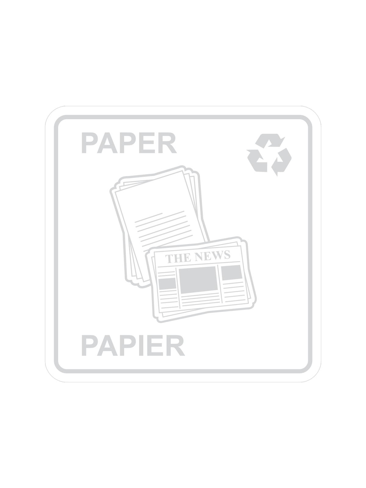 WASTE WATCHER - Label - Paper-Papier - Clear-White