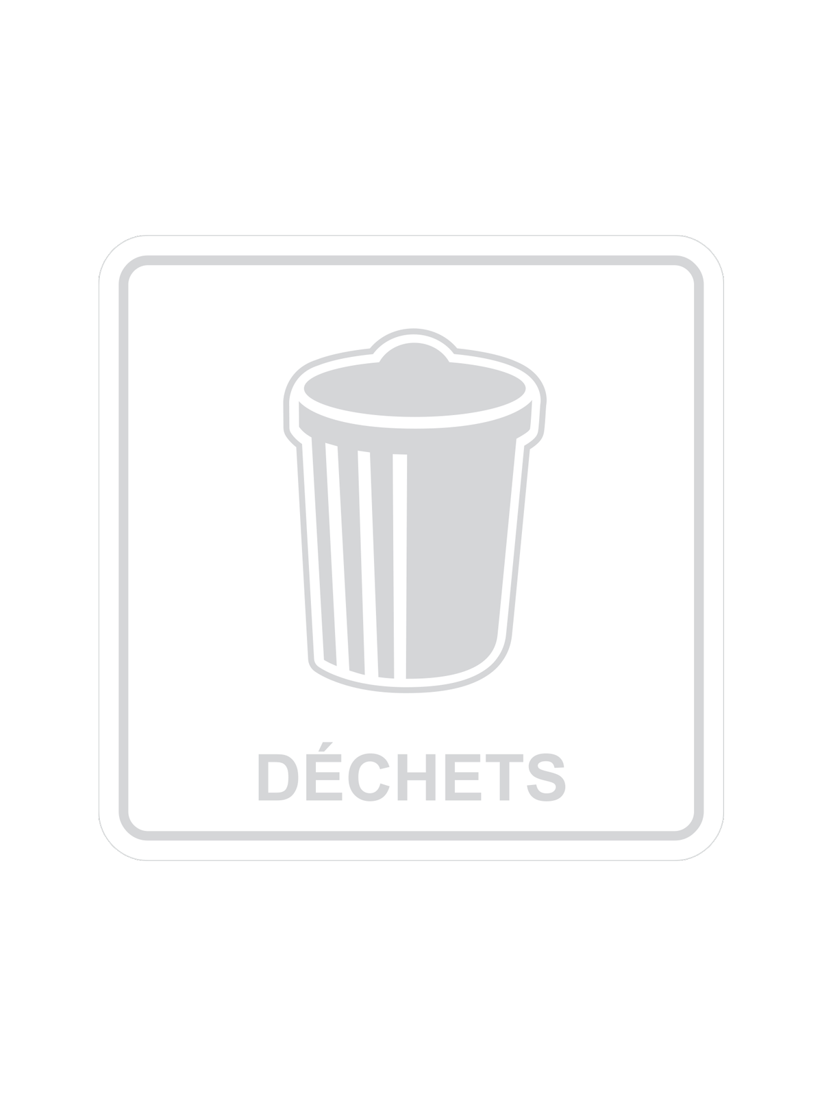 WASTE WATCHER - Label - Dechets - Clear-White