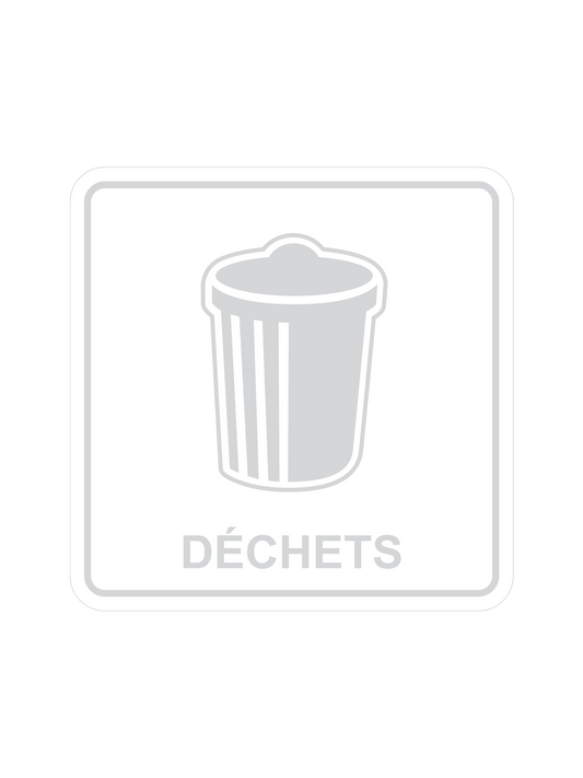 WASTE WATCHER - Label - Dechets - Clear-White