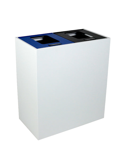 MEZZO - Double - Ml - Mixed Recyclables-Waste - Full - White-Blue-Black
