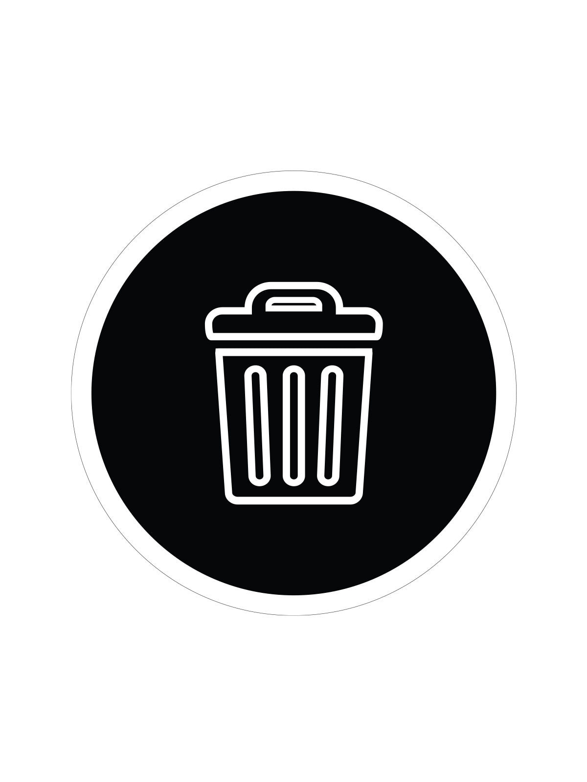 EURO - Label - Waste - Black-White