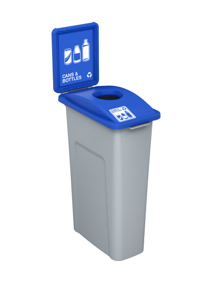 Frame Watcher WASTE WATCHER - 23G Grey Body with Blue Circle Opening Lid, Sign Frame ...
