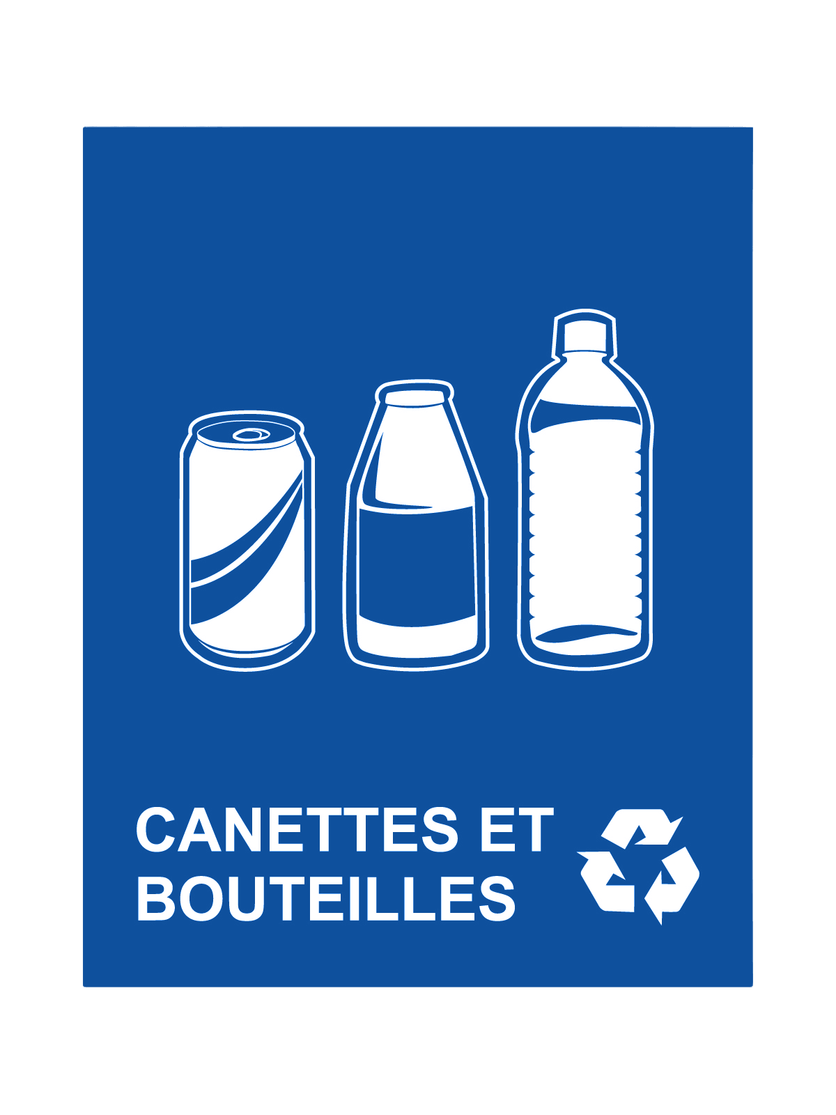 WASTE WATCHER - Sign - Canettes et Bouteilles - Blue