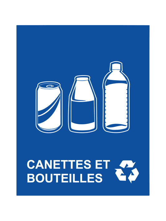WASTE WATCHER - Sign - Canettes et Bouteilles - Blue