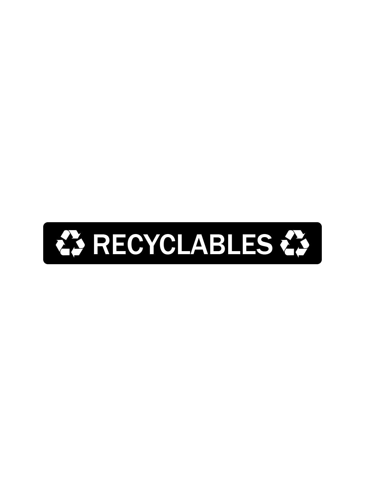 EVOLVE - Label - Cube Slim - Recyclables - Full - Black-White
