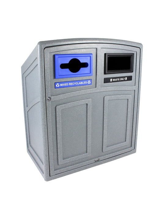 UPTOWN - Double - Kit - Mixed Recyclables-Waste - Mixed-Full - Greystone