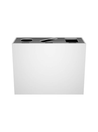 ARISTATA - Triple - Select - Cans & Bottles-Paper-Waste - Circle-Slot-Full - Glacier