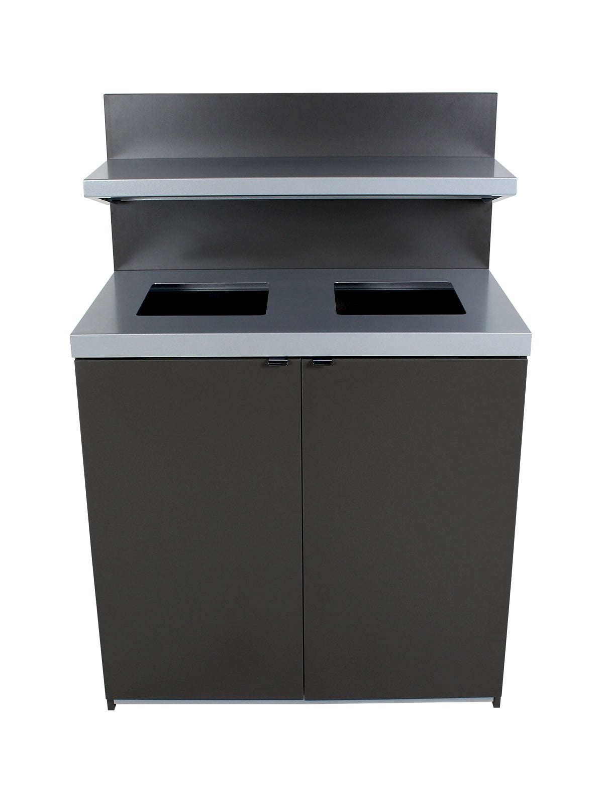SESSANTA - Double-Stream Station in Slate Finish with Tray Holder