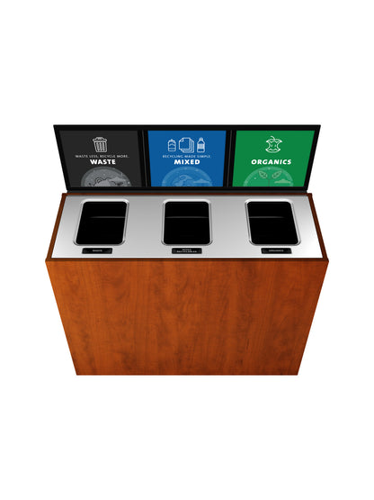 ARISTATA - Triple - Kit - Waste-Mixed Recyclables-Organics - Full-Full-Full - Midsummer Flame