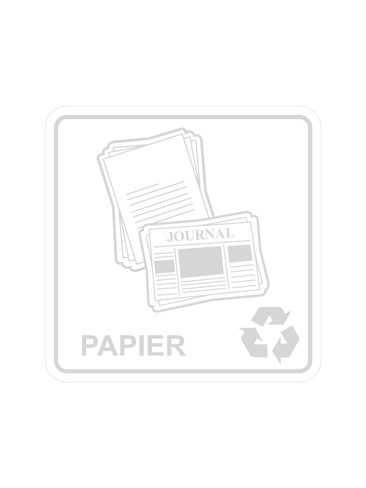 WASTE WATCHER - Label - Papier - Clear-White
