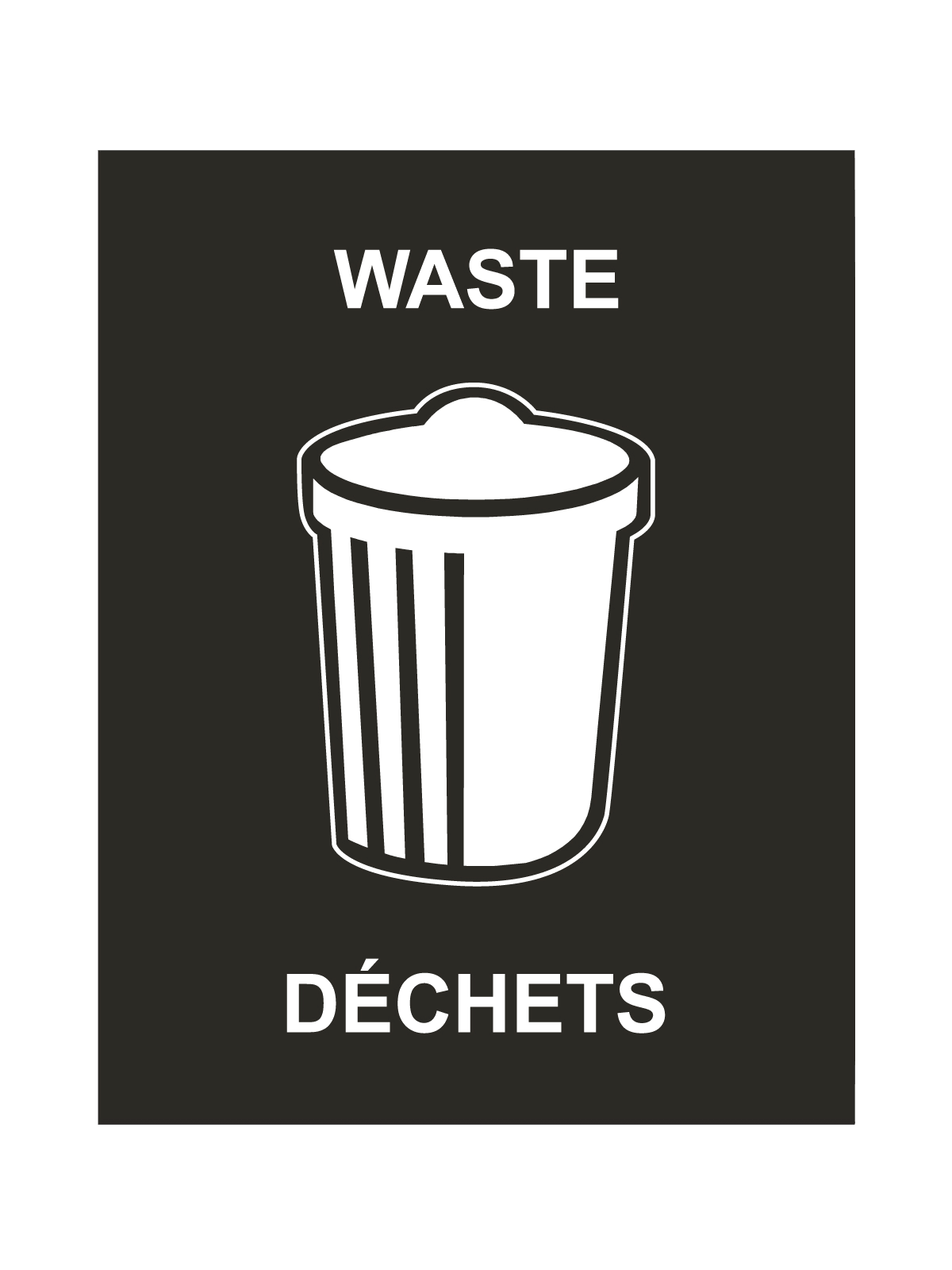 WASTE WATCHER - Sign - Waste-Dechets - Black