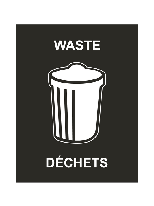 WASTE WATCHER - Sign - Waste-Dechets - Black