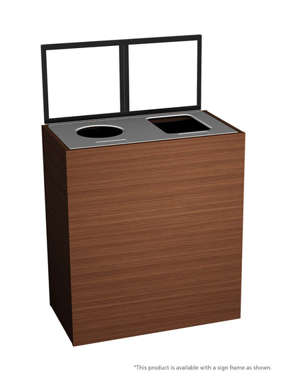ARISTATA - Double Station, Harvest Leaves Body Finish with Stainless Steel Circle/Full Opening Lid