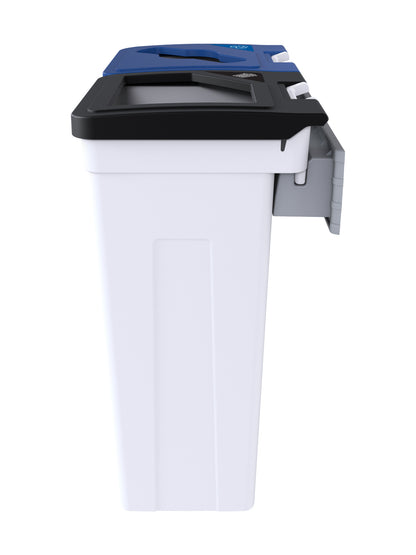 RISE - Double - Kit - Cans & Bottles-Waste - Mixed-Full - White-Blue-Black