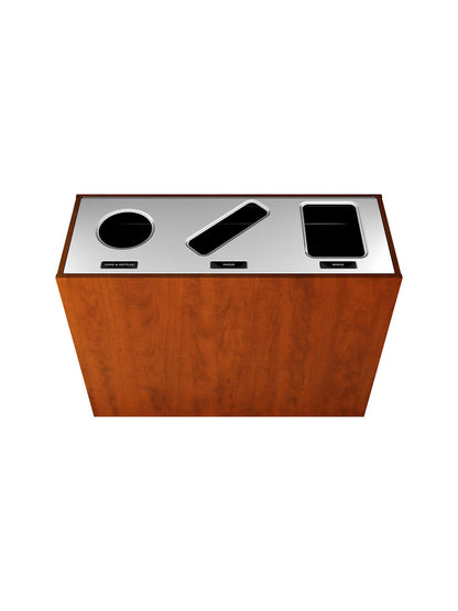 ARISTATA - Triple - Premium - Cans & Bottles-Paper-Waste - Circle-Slot-Full - Midsummer Flame